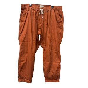 PACT Women's Pants XXXL 3XL Orange Daily Twill Crop‎ Drawstring Pockets #P7-6